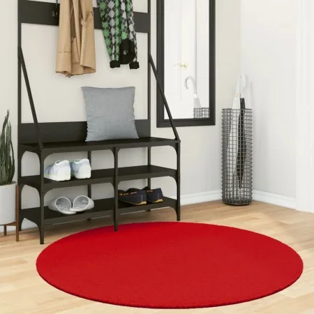 Red OVIEDO short pile rug Ø 120 cm by , Rugs - Ref: Foro24-375633, Price: 53,57 €, Discount: %