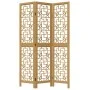 3-panel partition screen solid brown paulownia wood by , Room dividers - Ref: Foro24-358862, Price: 78,50 €, Discount: %