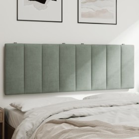 Light gray velvet padded headboard 120 cm by , Headboards and footboards - Ref: Foro24-374661, Price: 48,30 €, Discount: %