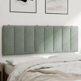 Light gray velvet padded headboard 120 cm by , Headboards and footboards - Ref: Foro24-374661, Price: 46,46 €, Discount: %