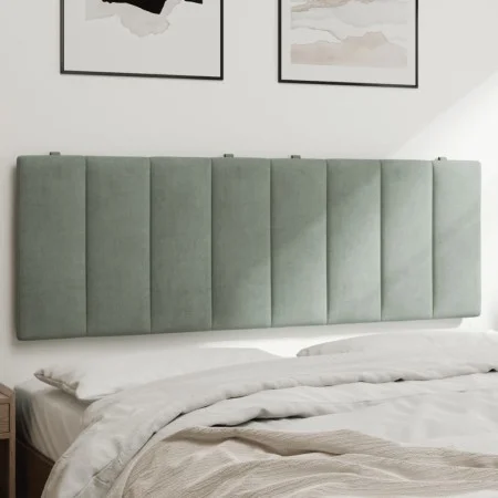 Cabecero de cama acolchado terciopelo gris claro 120 cm de , Cabeceros y pies de cama - Ref: Foro24-374661, Precio: 47,36 €, ...