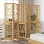 6-panel partition screen solid paulownia wood brown by , Room dividers - Ref: Foro24-358874, Price: 110,19 €, Discount: %