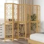 6-panel partition screen solid paulownia wood brown by , Room dividers - Ref: Foro24-358874, Price: 108,85 €, Discount: %
