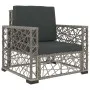Set de muebles de jardín 6 pzas y cojines ratán sintético gris de vidaXL, Conjuntos de jardín - Ref: Foro24-46811, Precio: 41...