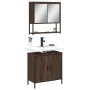 2-piece bathroom furniture set in oak brown plywood by , Bathroom furniture - Ref: Foro24-3214664, Price: 104,73 €, Discount: %