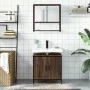 2-piece bathroom furniture set in oak brown plywood by , Bathroom furniture - Ref: Foro24-3214664, Price: 104,73 €, Discount: %