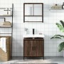 2-teiliges Badezimmermöbel-Set aus eichenbraunem Sperrholz von , Badezimmermöbel - Ref: Foro24-3214664, Preis: 106,40 €, Raba...