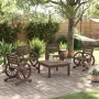 Sillas de jardín 4 unidades madera maciza de abeto de , Sillas de jardín - Ref: Foro24-3207128, Precio: 458,36 €, Descuento: %
