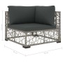 6-teiliges Gartenmöbel-Set und graue synthetische Rattankissen von vidaXL, Gartensets - Ref: Foro24-46811, Preis: 390,73 €, R...