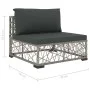 Set de muebles de jardín 6 pzas y cojines ratán sintético gris de vidaXL, Conjuntos de jardín - Ref: Foro24-46811, Precio: 41...