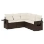 Set comedor de jardín 5 piezas y cojines ratán sintético marrón de , Conjuntos de jardín - Ref: Foro24-3220152, Precio: 361,3...