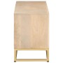 Mueble de TV madera maciza de mango y hierro 110x30x40 cm