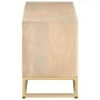 TV-Schrank aus massivem Mangoholz und Eisen, 110 x 30 x 40 cm von , CD- und DVD-Speicher - Ref: Foro24-372022, Preis: 143,75 ...