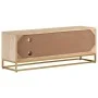 TV-Schrank aus massivem Mangoholz und Eisen, 110 x 30 x 40 cm von , CD- und DVD-Speicher - Ref: Foro24-372022, Preis: 143,75 ...