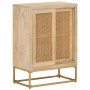 Iron and solid mango wood sideboard 55x30x76 cm by , Lockers and storage cabinets - Ref: Foro24-372020, Price: 127,67 €, Disc...