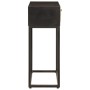 Solid mango wood and black iron console table 90x30x76 cm by , Side tables - Ref: Foro24-372003, Price: 108,37 €, Discount: %