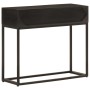 Solid mango wood and black iron console table 90x30x76 cm by , Side tables - Ref: Foro24-372003, Price: 108,37 €, Discount: %