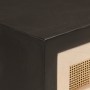 Solid mango wood and black iron console table 90x30x76 cm by , Side tables - Ref: Foro24-372003, Price: 108,37 €, Discount: %