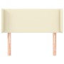 Cabecero de cuero sintético color crema 83x16x78/88 cm