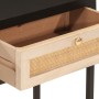 Solid mango wood and black iron console table 90x30x76 cm by , Side tables - Ref: Foro24-372003, Price: 108,37 €, Discount: %