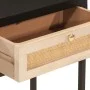 Solid mango wood and black iron console table 90x30x76 cm by , Side tables - Ref: Foro24-372003, Price: 107,41 €, Discount: %