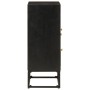 Iron and solid black mango wood sideboard 55x30x76 cm by , Lockers and storage cabinets - Ref: Foro24-372001, Price: 136,81 €...