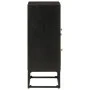Iron and solid black mango wood sideboard 55x30x76 cm by , Lockers and storage cabinets - Ref: Foro24-372001, Price: 135,28 €...