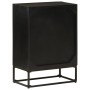 Iron and solid black mango wood sideboard 55x30x76 cm by , Lockers and storage cabinets - Ref: Foro24-372001, Price: 136,81 €...