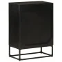 Iron and solid black mango wood sideboard 55x30x76 cm by , Lockers and storage cabinets - Ref: Foro24-372001, Price: 135,28 €...