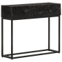 Mesa consola madera maciza de mango y hierro negro 90x30x76 cm by , Lockers and storage cabinets - Ref: Foro24-372008, Price:...