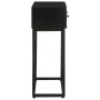 Mesa consola madera maciza de mango y hierro negro 90x30x76 cm by , Lockers and storage cabinets - Ref: Foro24-372008, Price:...