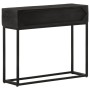 Mesa consola madera maciza de mango y hierro negro 90x30x76 cm by , Lockers and storage cabinets - Ref: Foro24-372008, Price:...