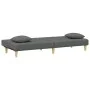 2-seater sofa bed with pillows and stool in dark gray fabric by , Sofas - Ref: Foro24-3216256, Price: 296,51 €, Discount: %