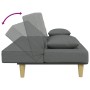 2-seater sofa bed with pillows and stool in dark gray fabric by , Sofas - Ref: Foro24-3216256, Price: 301,30 €, Discount: %