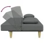 2-seater sofa bed with pillows and stool in dark gray fabric by , Sofas - Ref: Foro24-3216256, Price: 296,51 €, Discount: %