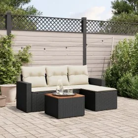 5-teiliges Gartenmöbel-Set und schwarze synthetische Rattankissen von , Gartensets - Ref: Foro24-3256420, Preis: 288,32 €, Ra...