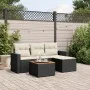 5-teiliges Gartenmöbel-Set und schwarze synthetische Rattankissen von , Gartensets - Ref: Foro24-3256420, Preis: 288,32 €, Ra...
