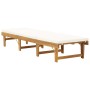Tumbona plegable con cojín madera maciza de acacia de vidaXL, Tumbonas - Ref: Foro24-46490, Precio: 220,20 €, Descuento: %