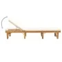 Folding sun lounger with solid acacia wood cushion by vidaXL, Loungers - Ref: Foro24-46490, Price: 266,96 €, Discount: %