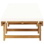 Tumbona plegable con cojín madera maciza de acacia de vidaXL, Tumbonas - Ref: Foro24-46490, Precio: 220,20 €, Descuento: %