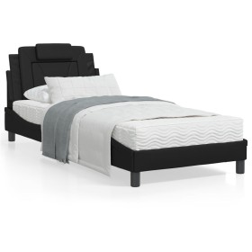 Bett mit schwarzer Kunstledermatratze 80x200 cm von , Betten und Lattenroste - Ref: Foro24-3208754, Preis: 259,45 €, Rabatt: %