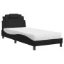 Bed with black synthetic leather mattress 80x200 cm by , Beds and slatted bases - Ref: Foro24-3208754, Price: 254,95 €, Disco...