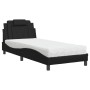 Cama con colchón cuero sintético negro 80x200 cm de , Camas y somieres - Ref: Foro24-3208754, Precio: 259,45 €, Descuento: %