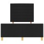 Estructura de cama con cabecera Negro 120 x 190 cm tela