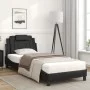 Bed with black synthetic leather mattress 90x200 cm by , Beds and slatted bases - Ref: Foro24-3208768, Price: 286,20 €, Disco...