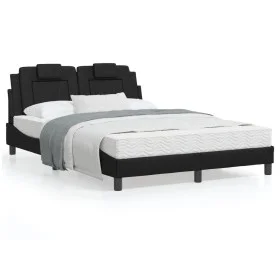 Bed with black synthetic leather mattress 120x200 cm by , Beds and slatted bases - Ref: Foro24-3208782, Price: 364,78 €, Disc...