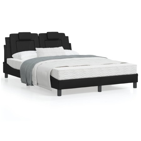 Cama con colchón cuero sintético negro 120x200 cm de , Camas y somieres - Ref: Foro24-3208782, Precio: 371,02 €, Descuento: %
