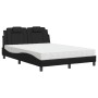 Cama con colchón cuero sintético negro 120x200 cm de , Camas y somieres - Ref: Foro24-3208782, Precio: 371,02 €, Descuento: %