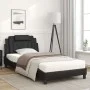 Bed with black synthetic leather mattress 100x200 cm by , Beds and slatted bases - Ref: Foro24-3208775, Price: 288,22 €, Disc...