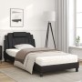 Cama con colchón cuero sintético negro 100x200 cm de , Camas y somieres - Ref: Foro24-3208775, Precio: 266,09 €, Descuento: %